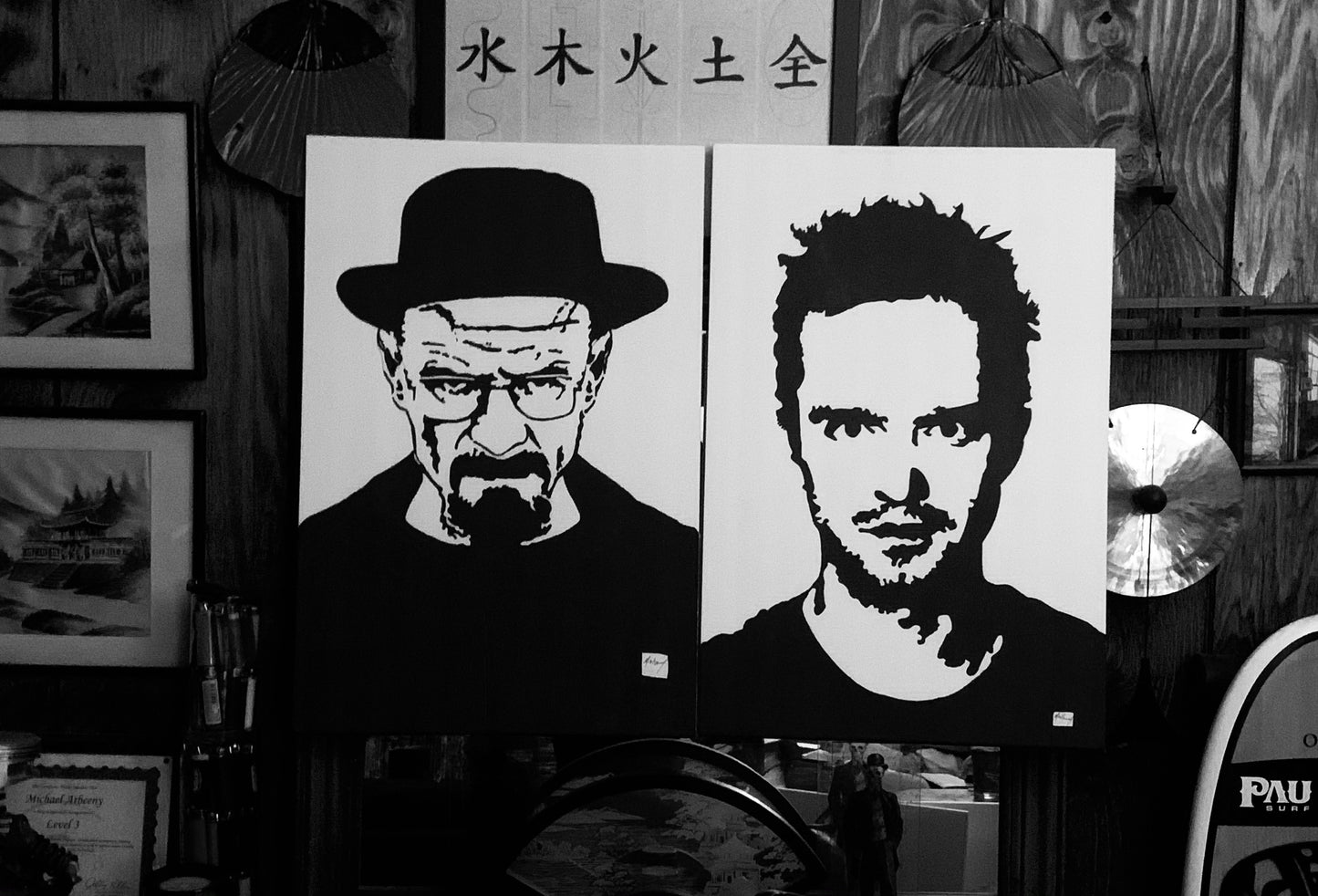 Heisenberg and Jessie Pinkman painting duo, from Breaking Bad 2 of 2