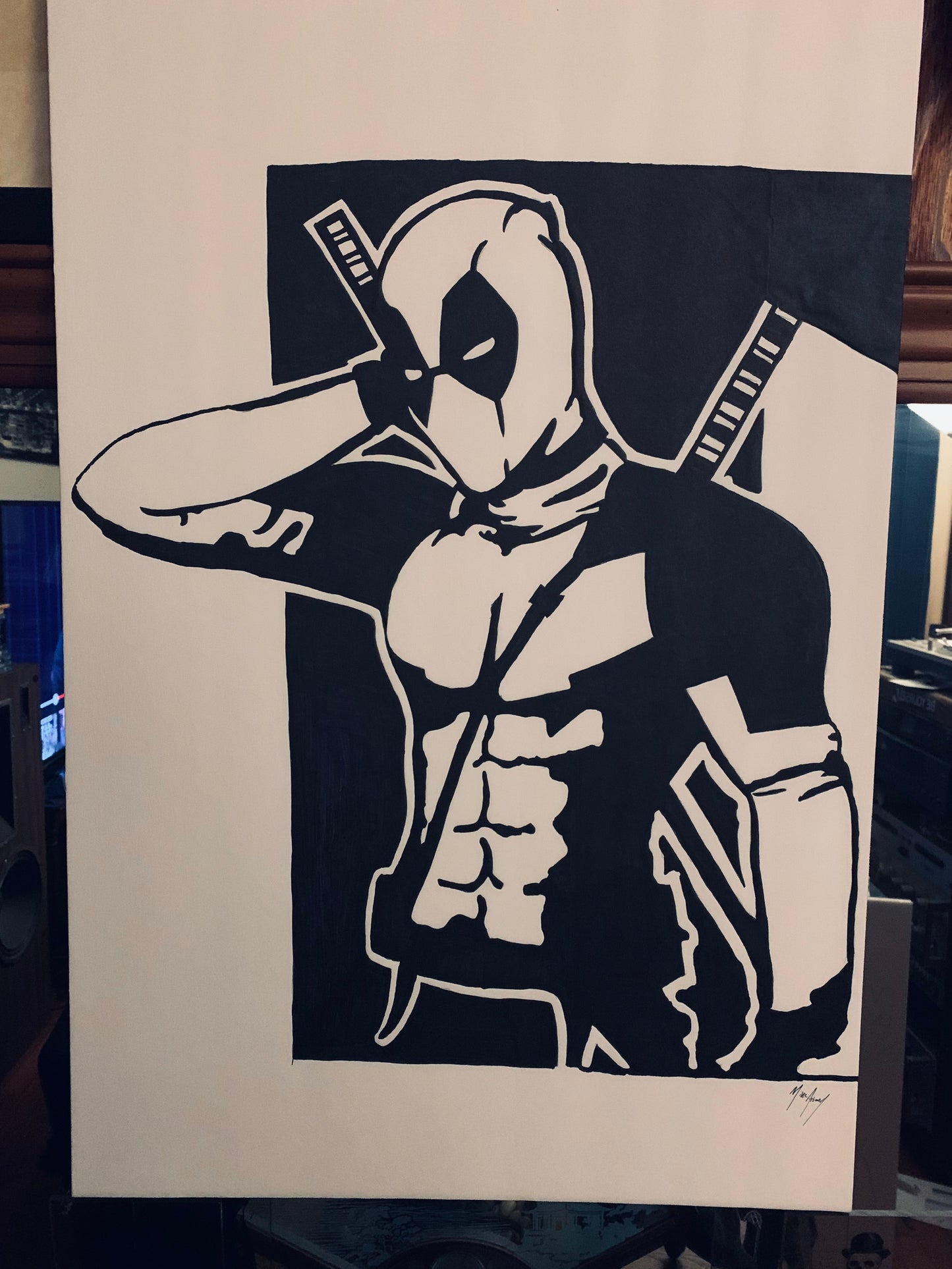 Deadpool Painting. Rare 1 of 1