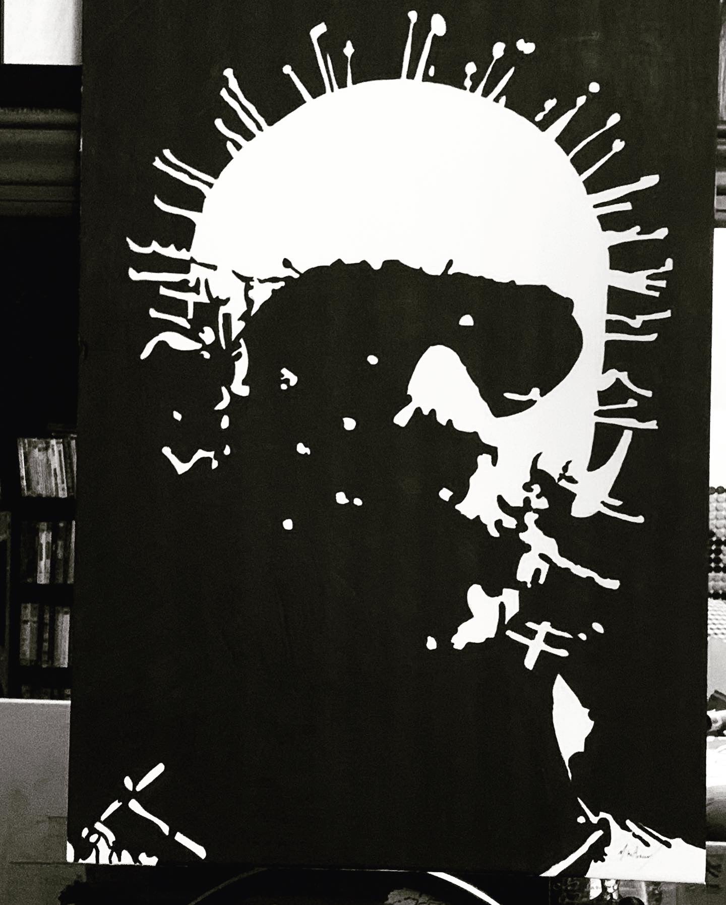 Pinhead from the movie Hellraiser painting, 1 of 1