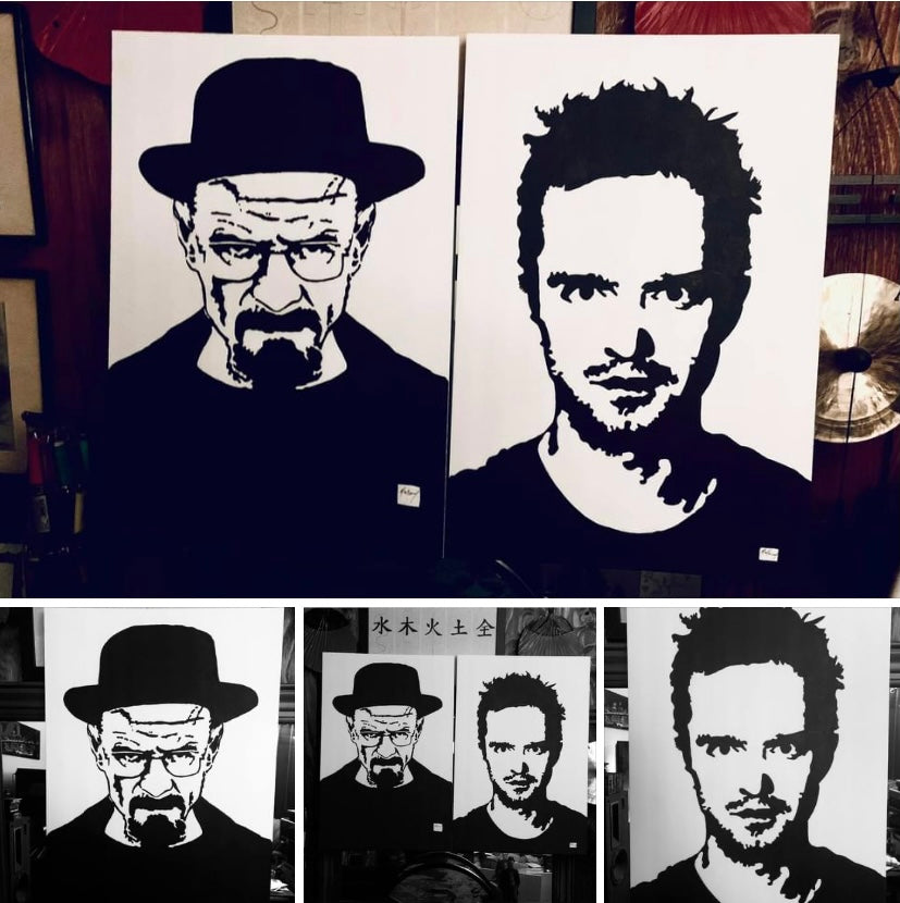 Heisenberg and Jessie Pinkman painting duo, from Breaking Bad 2 of 2