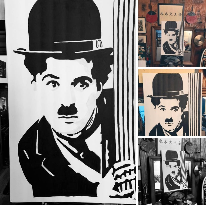 Charlie Chaplin painting. 1 of 1