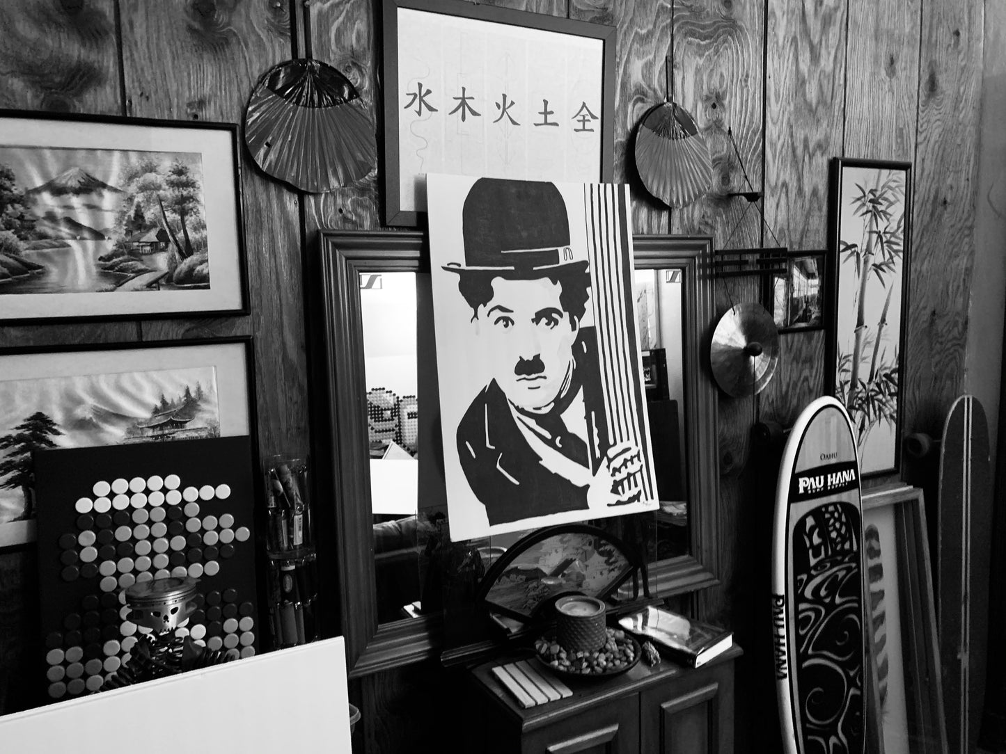 Charlie Chaplin painting. 1 of 1