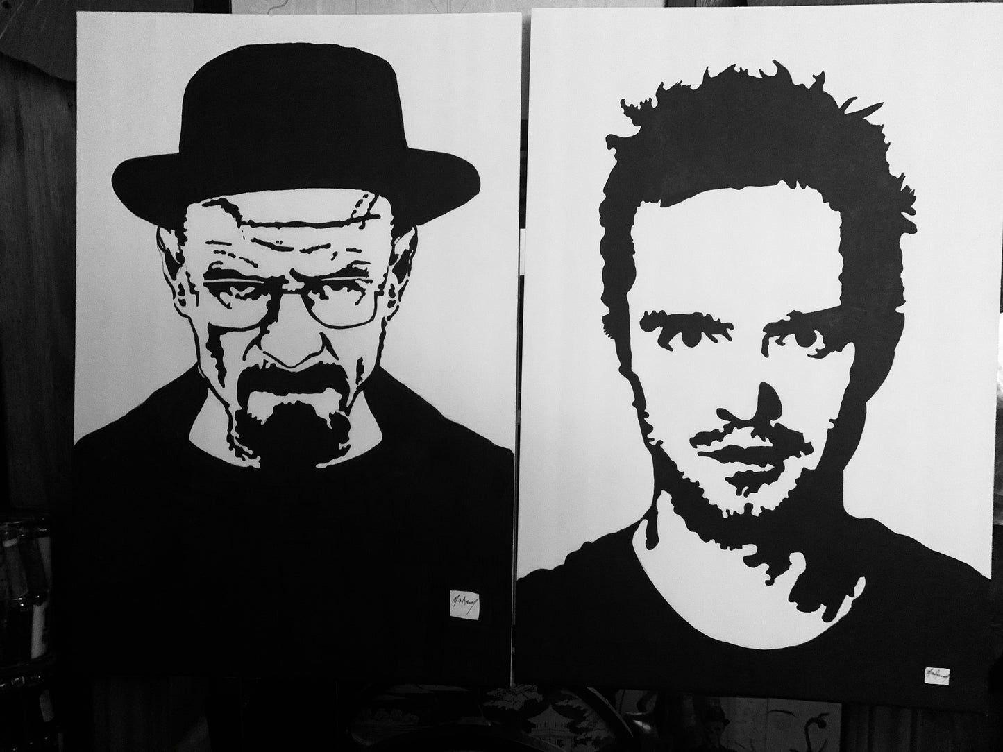 Heisenberg and Jessie Pinkman painting duo, from Breaking Bad 2 of 2