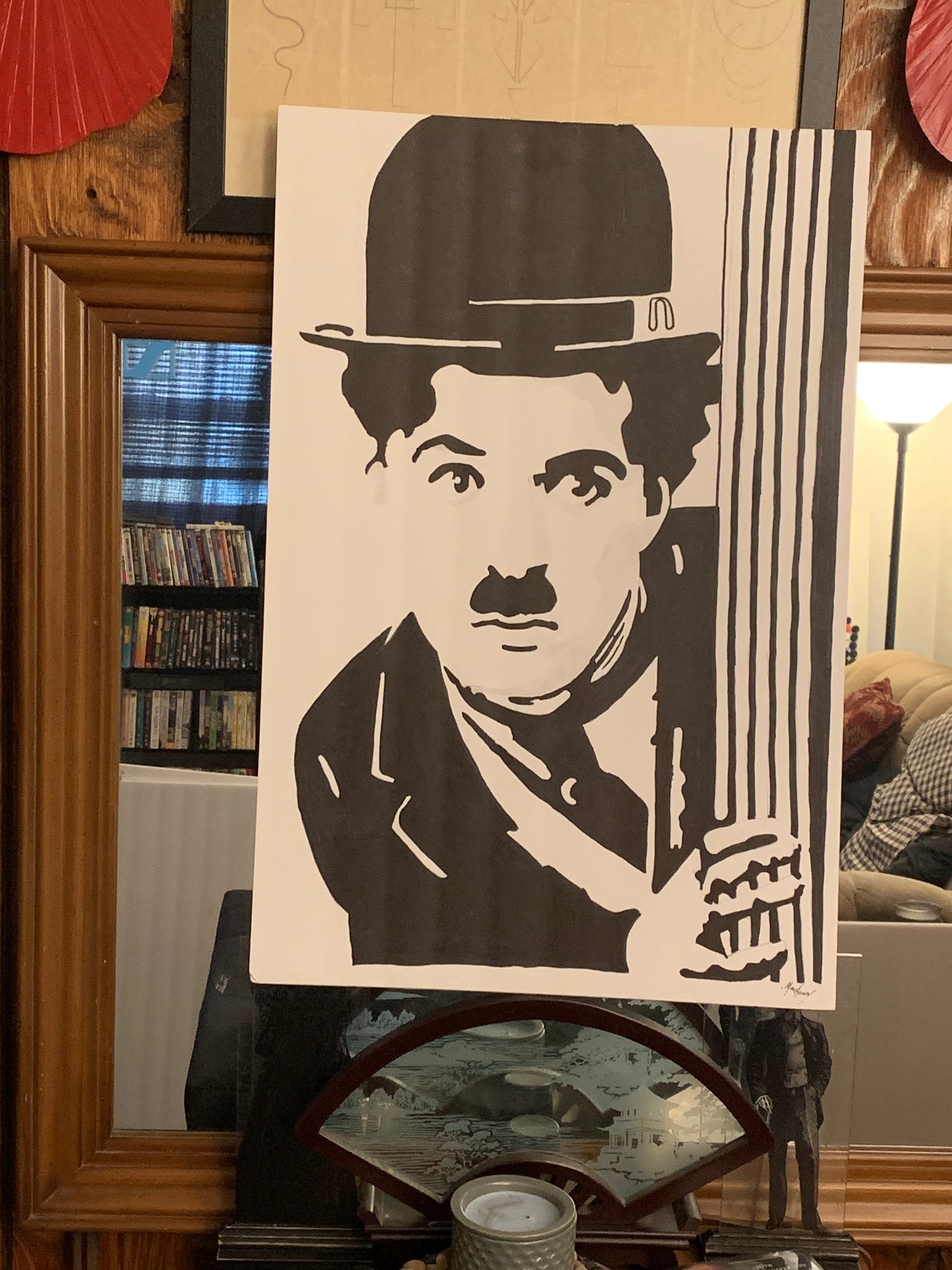 Charlie Chaplin painting. 1 of 1