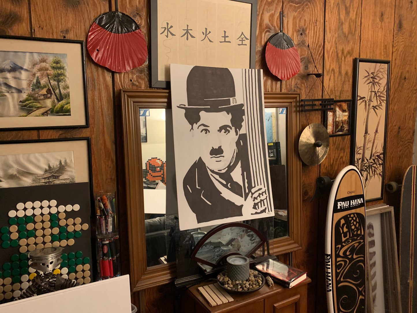 Charlie Chaplin painting. 1 of 1