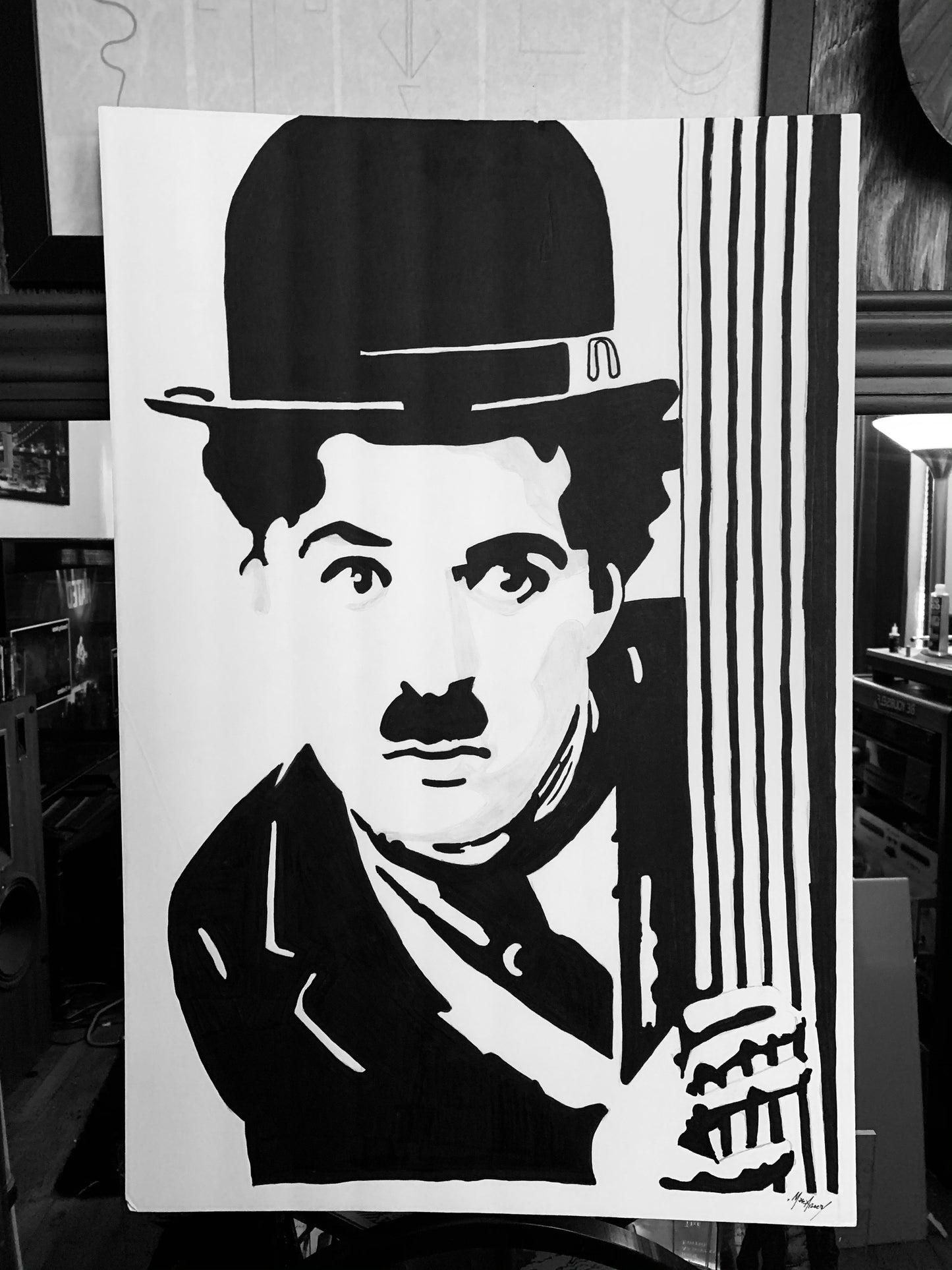 Charlie Chaplin painting. 1 of 1