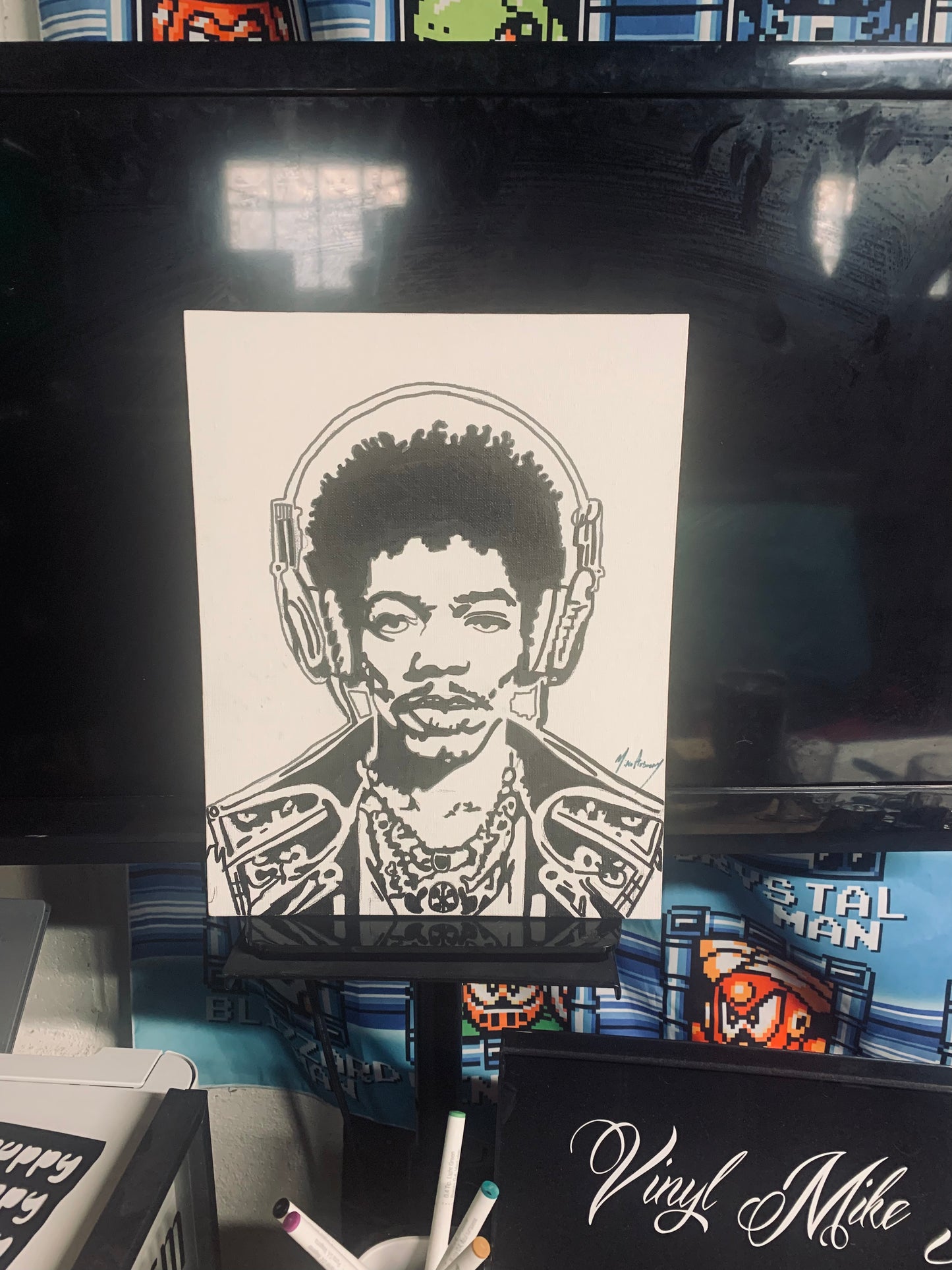 Steampunk Jimi Hendrix Painting 1 of 1