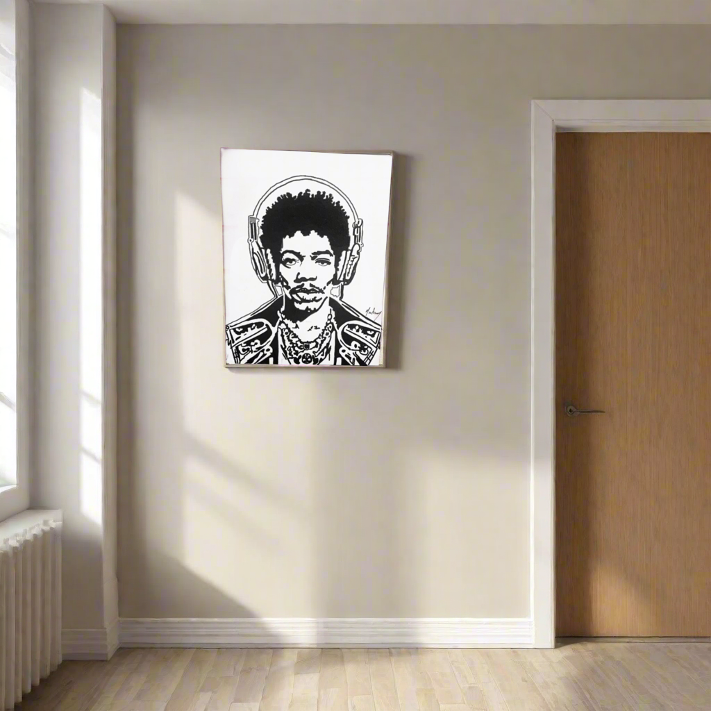 Steampunk Jimi Hendrix Painting 1 of 1