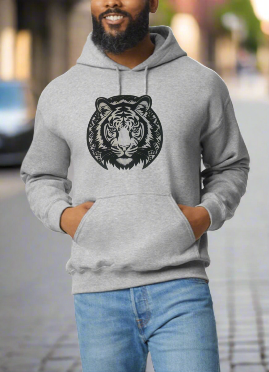 Fierce Tiger Graphic Hoodie Design