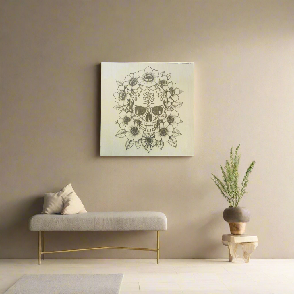 Skull & Flowers Wall Decor