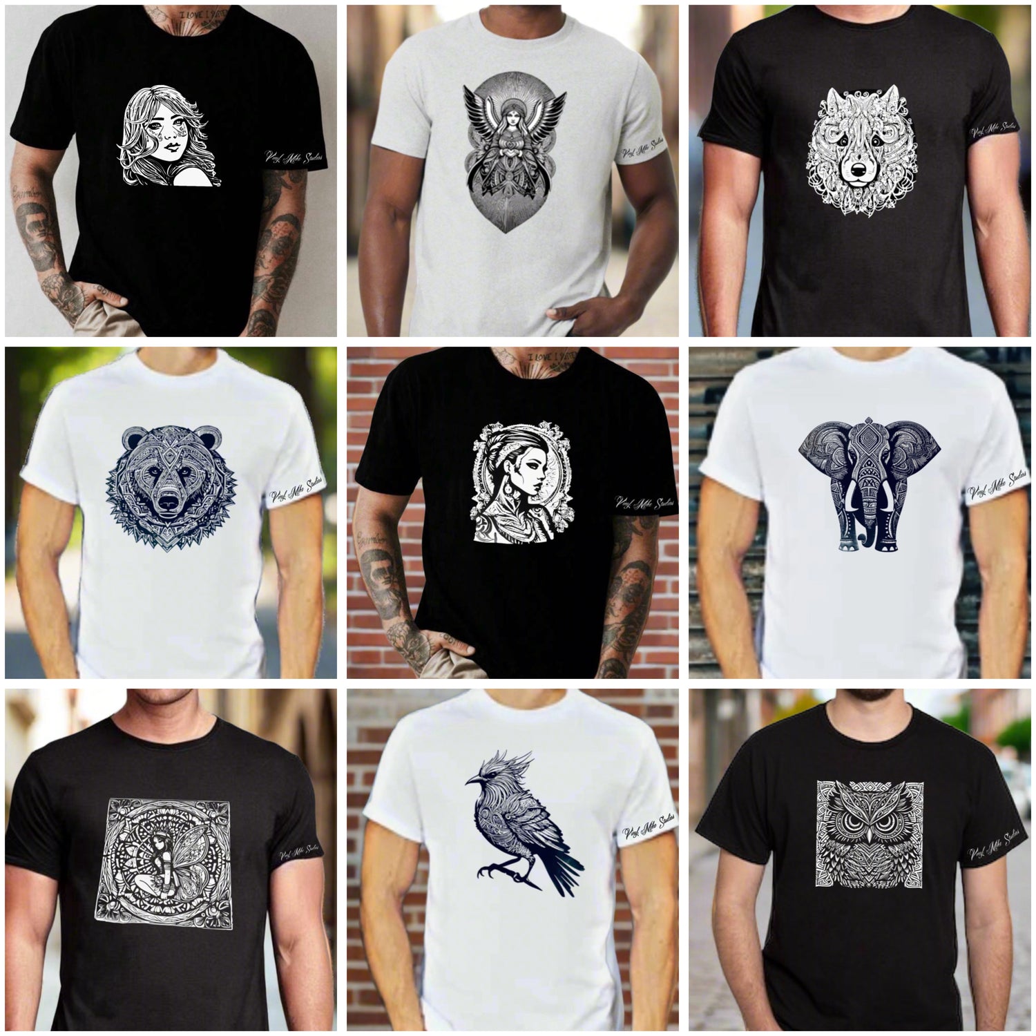 Intricate T-shirt designs