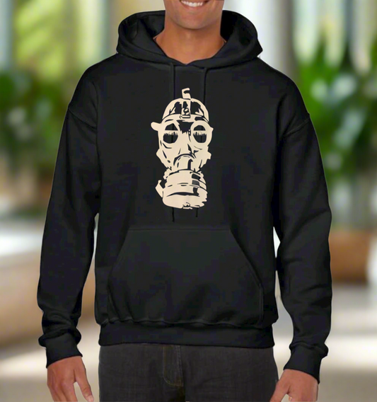 Gas Mask with St. Louis skyline in reflection Graphic Design Hoodie