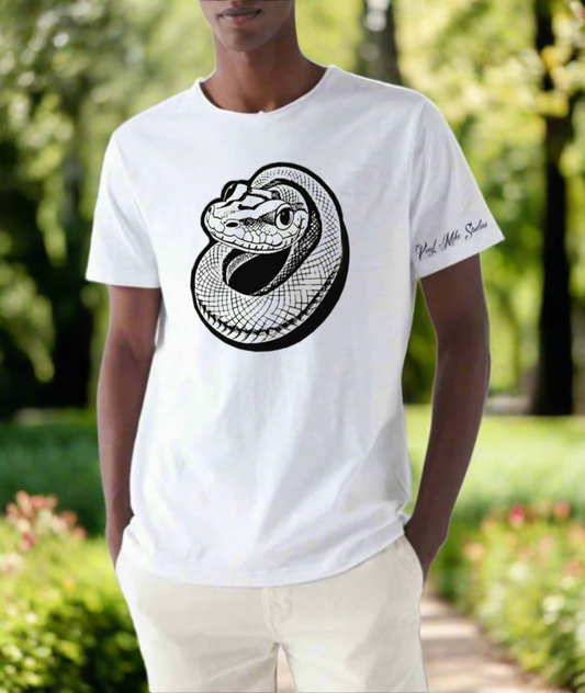 Intricate Snake Graphic Design T-shirt