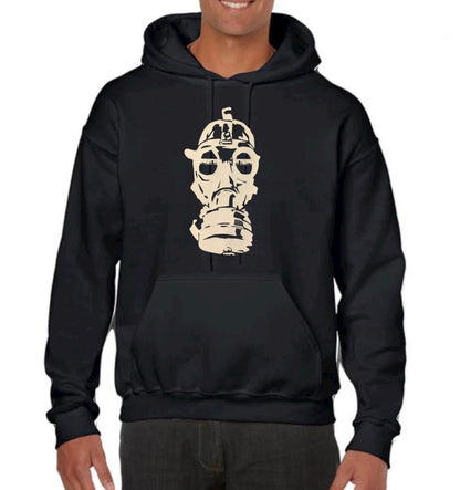 Gas Mask with St. Louis skyline in reflection Graphic Design Hoodie