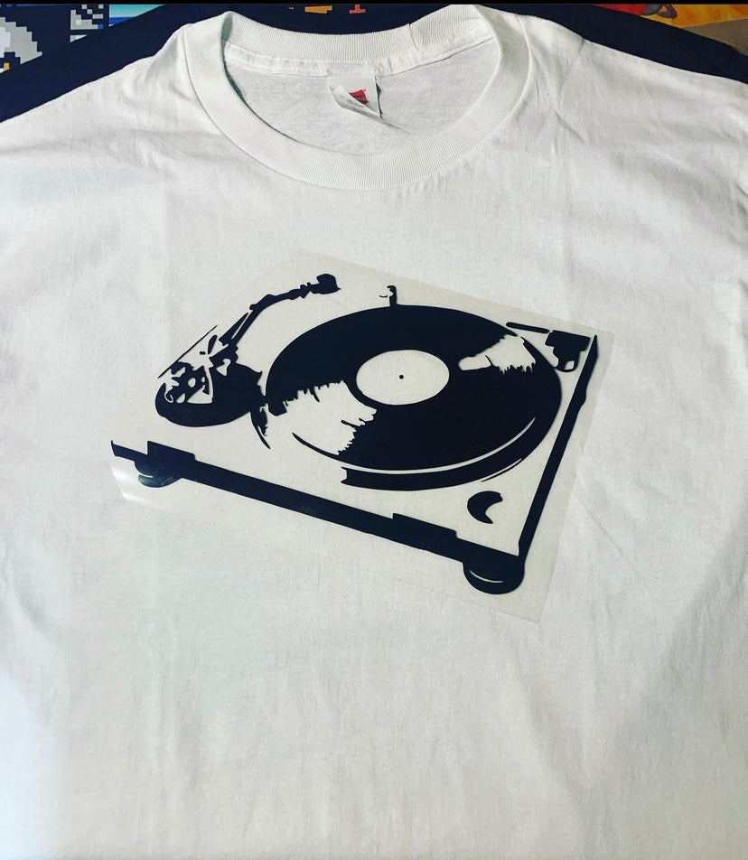 DJ Turntable Graphic Hoodie Design