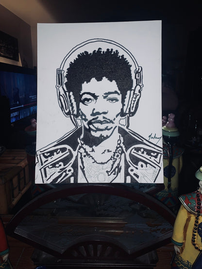 Steampunk Jimi Hendrix Painting 1 of 1