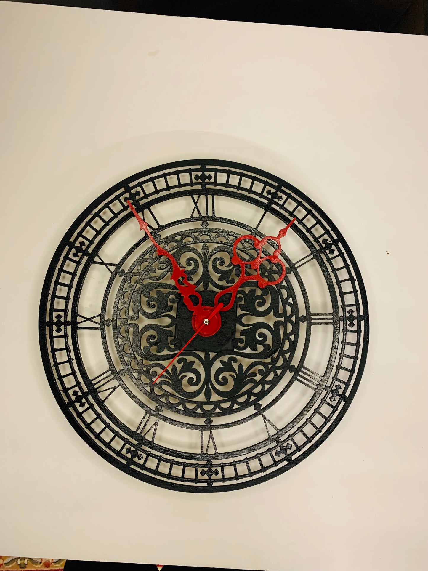 Unique laser engraved wall clock