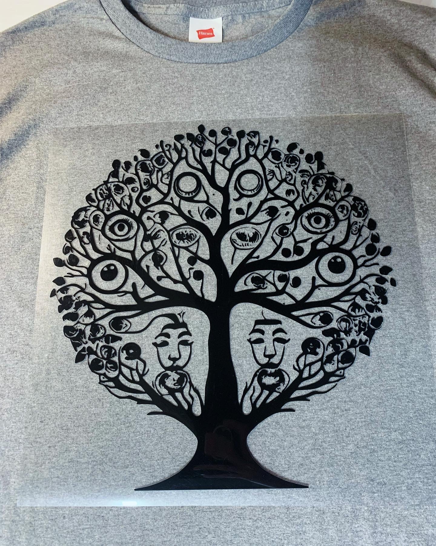 Salvador Deli inspired Hoodie Design Eyes in the Tree