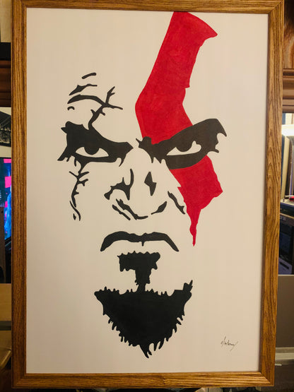 Kratos from God of War Painting 1 of 1