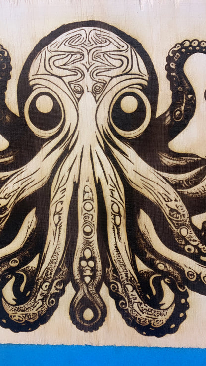 Intricate Octopus Laser Engraved Wall Decor 12” x 12”