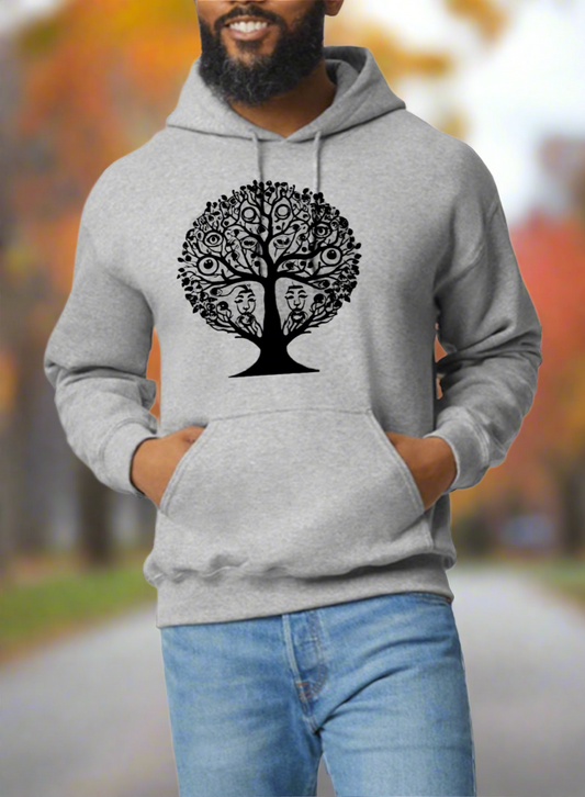 Salvador Deli inspired Hoodie Design Eyes in the Tree