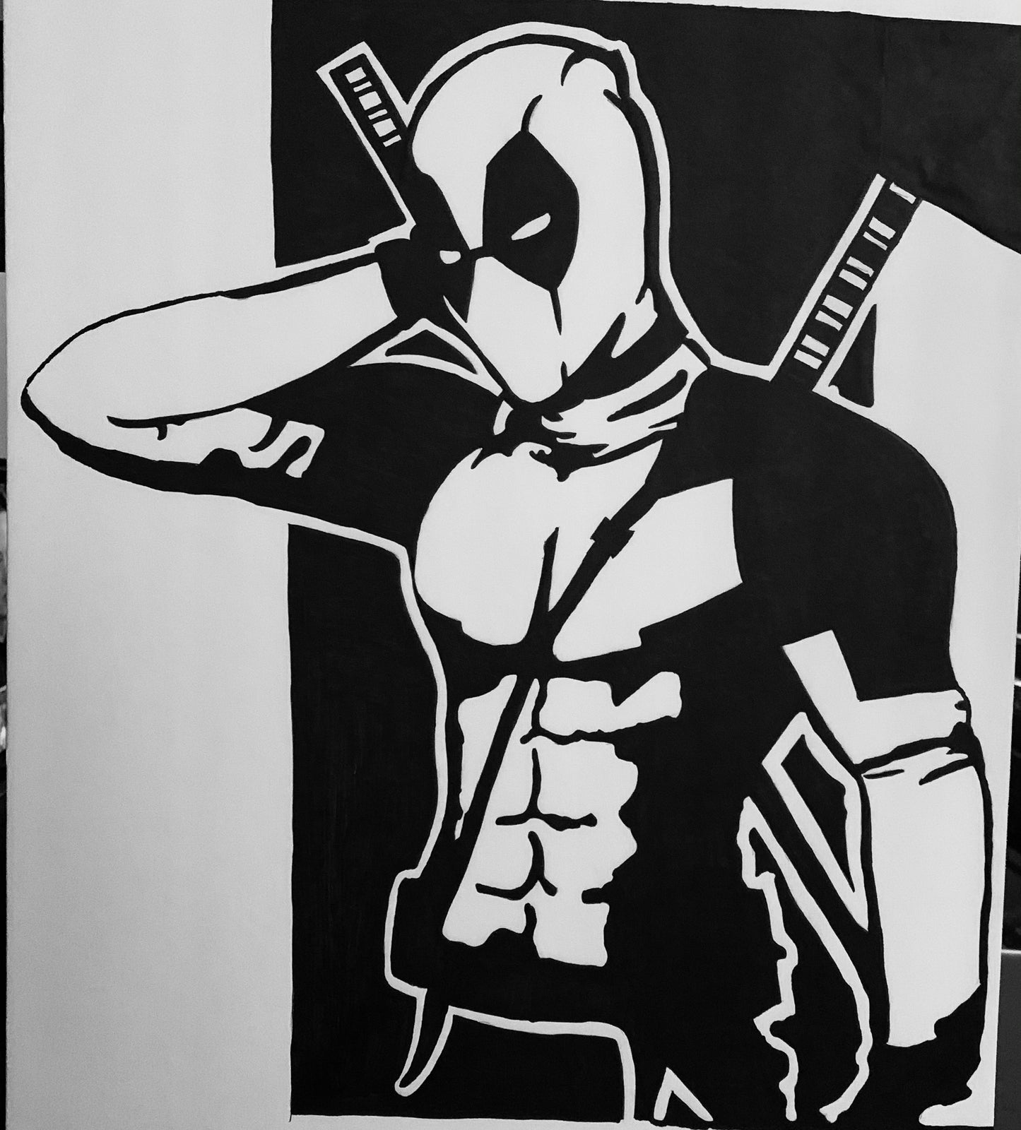 Deadpool Painting.  Rare 1 of 1