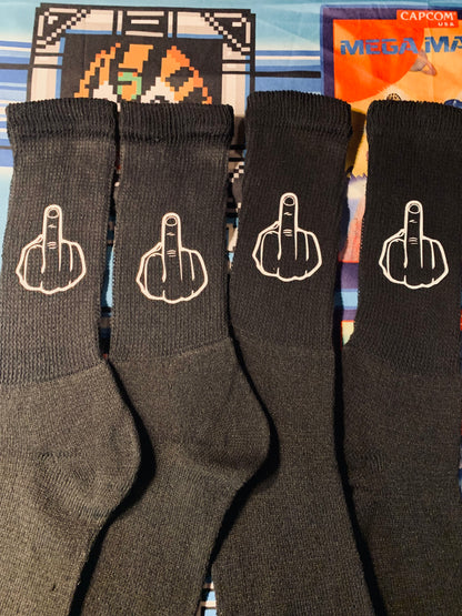 Middle Finger Socks.   Tall.