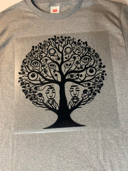 Salvador Deli inspired Hoodie Design Eyes in the Tree