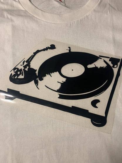 DJ Turntable Graphic Hoodie Design