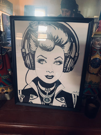 Steampunk Lucille Ball Painting 1 of 1