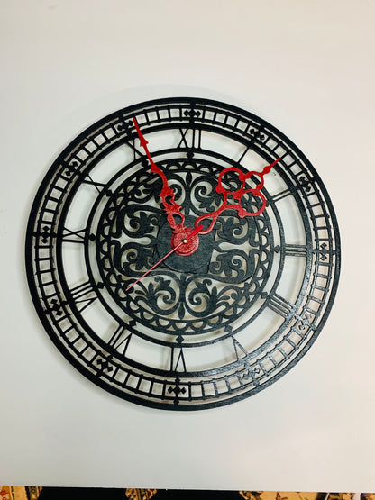 Unique laser engraved wall clock