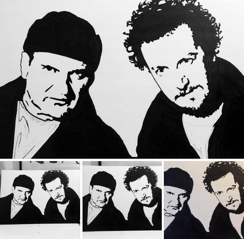 The Wet Bandits from Home Alone painting. 1 of 1