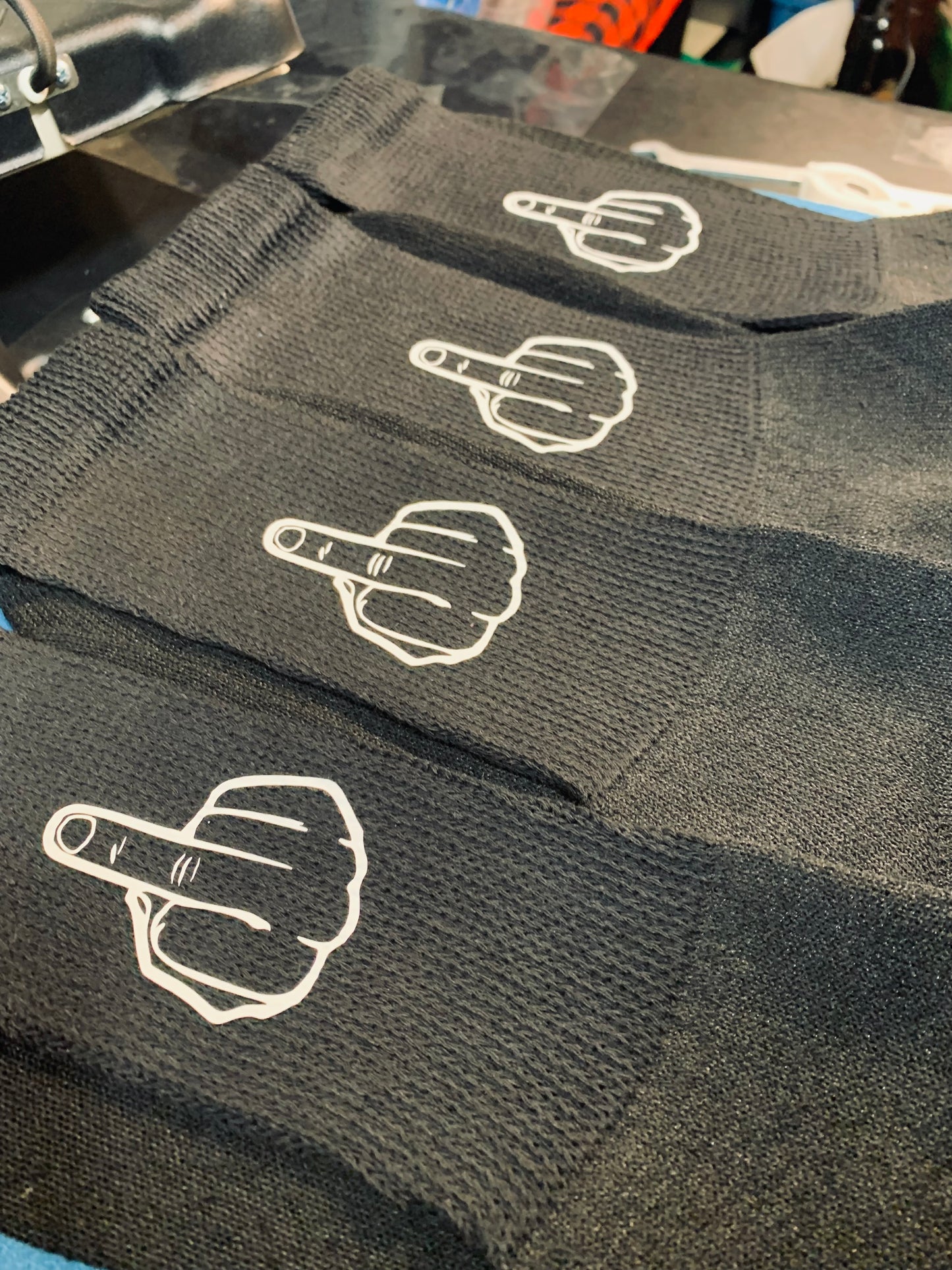 Middle Finger Socks.   Tall.