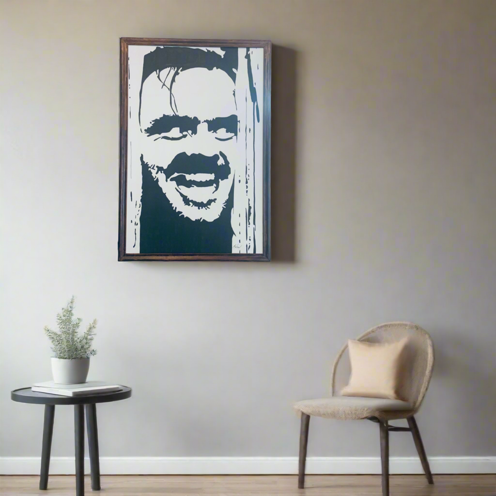 Here’s Johnny! Painting from the movie The Shining. Rare 1 of 1