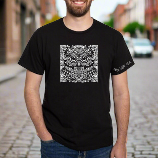 Captivating Owl Graphic T-shirt Design