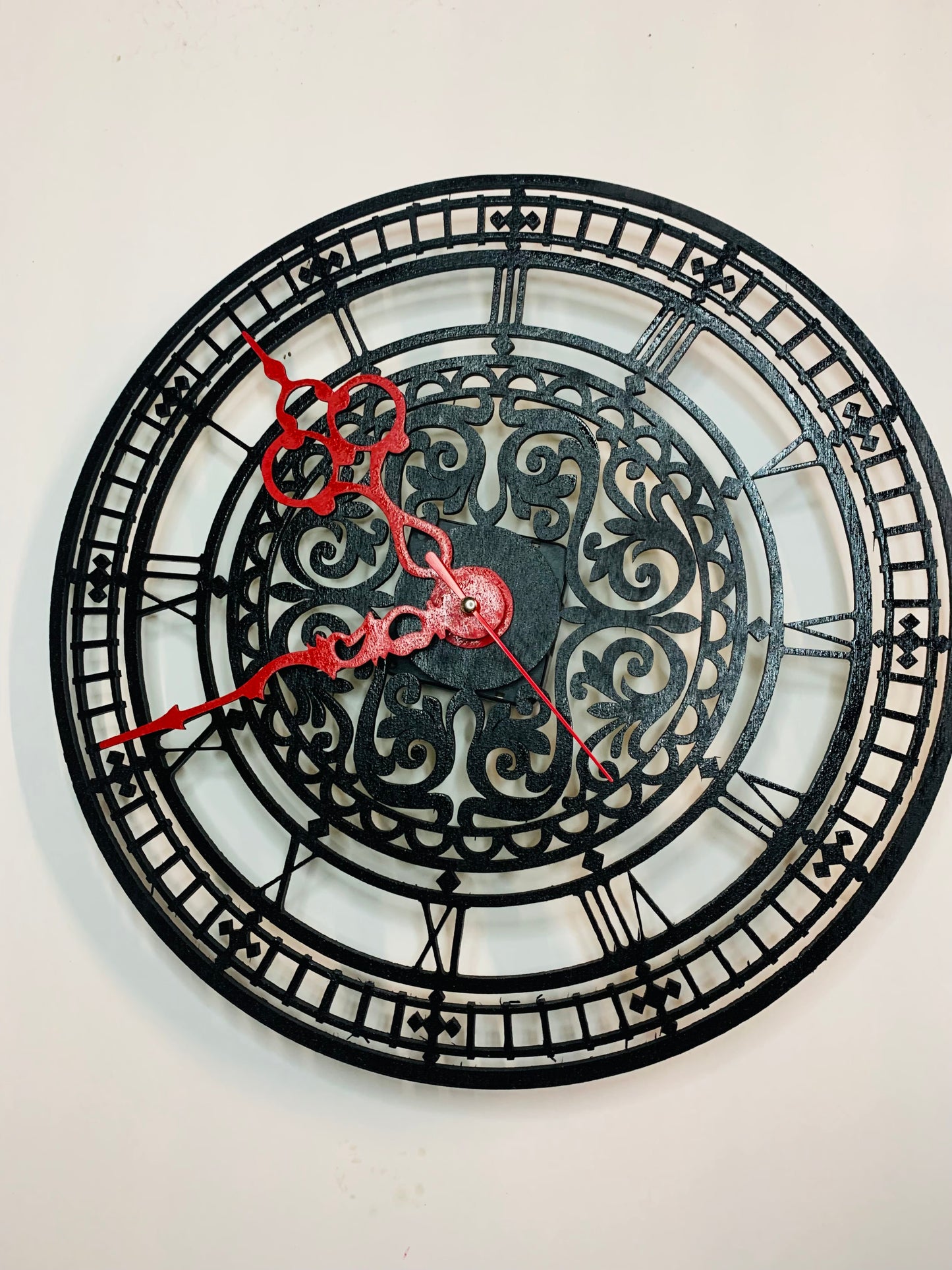 Unique laser engraved wall clock