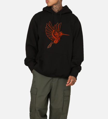 Steampunk Hummingbird Graphic Design Hoodie