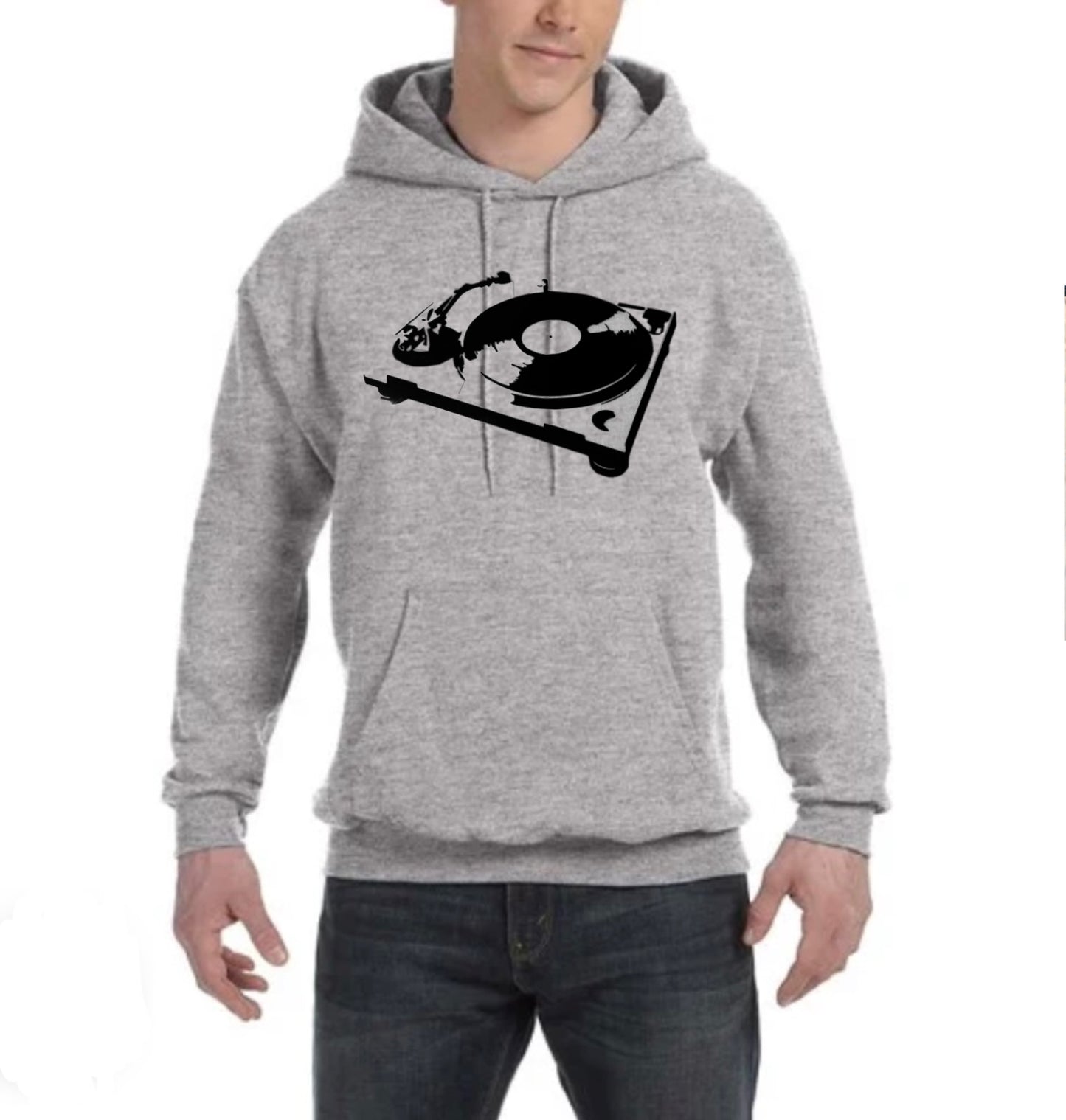 DJ Turntable Graphic Hoodie Design