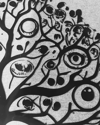 Salvador Deli inspired Hoodie Design Eyes in the Tree