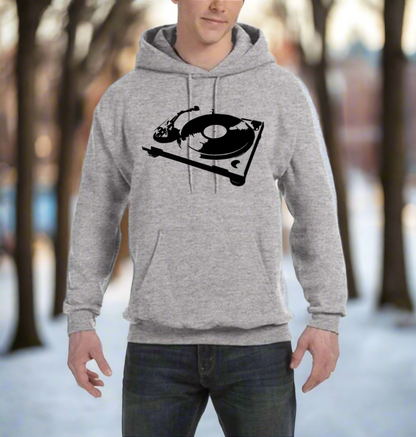 DJ Turntable Graphic Hoodie Design