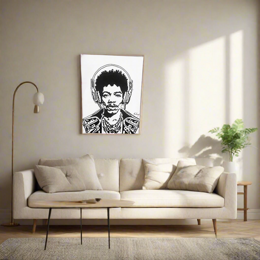 Steampunk Jimi Hendrix Painting 1 of 1