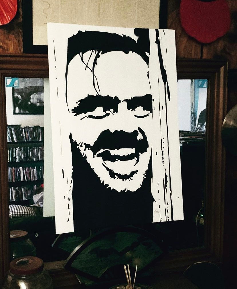 Here’s Johnny! Painting from the movie The Shining. Rare 1 of 1