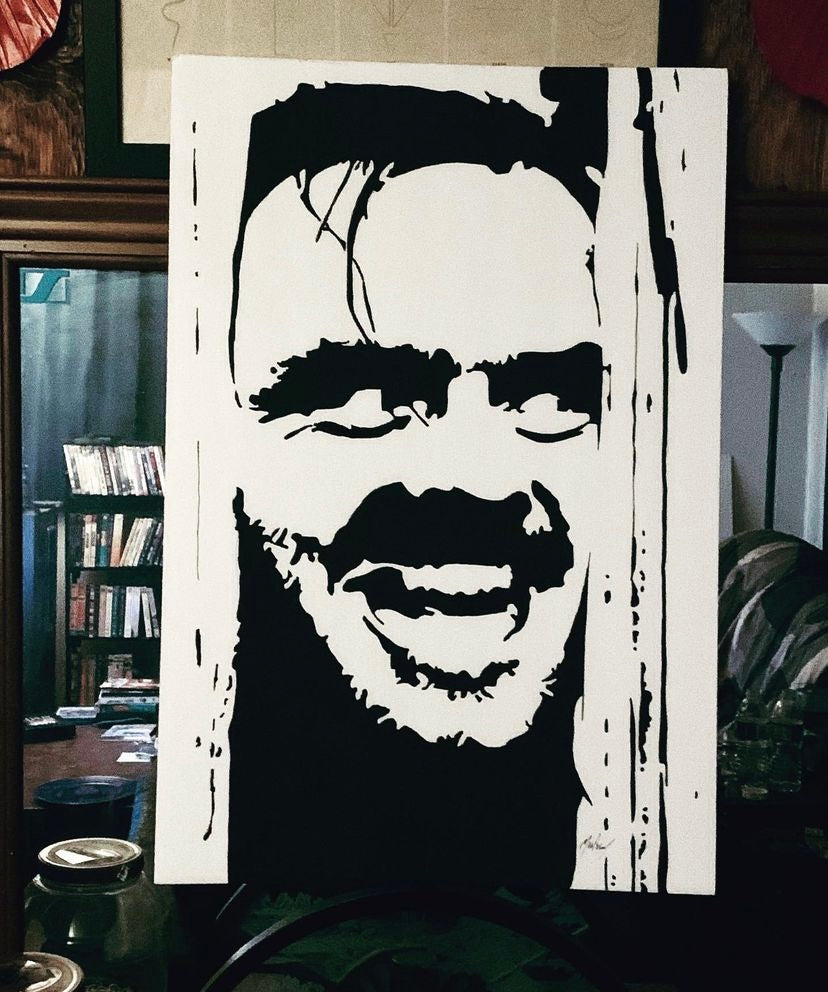 Here’s Johnny! Painting from the movie The Shining. Rare 1 of 1