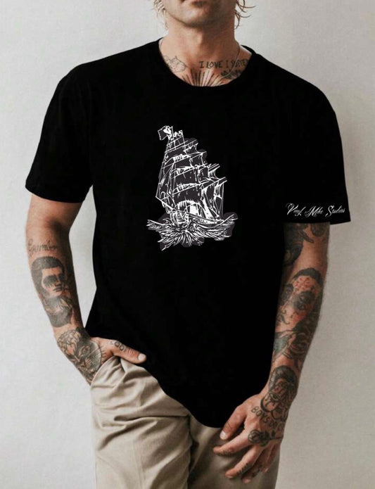 Ghost Ship Graphic T-shirt Design