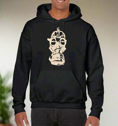 Gas Mask with St. Louis skyline in reflection Graphic Design Hoodie