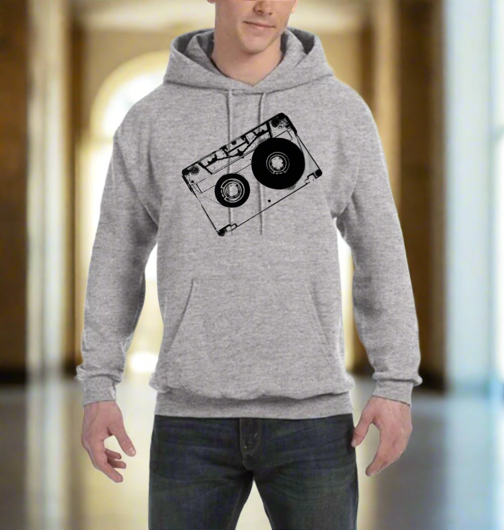 Classic Cassette Tape Graphic Design Hoodie