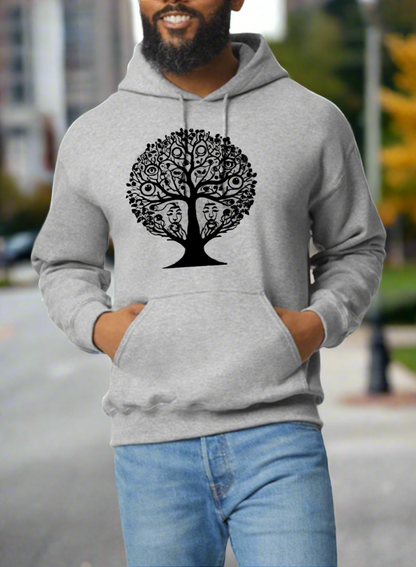 Salvador Deli inspired Hoodie Design Eyes in the Tree