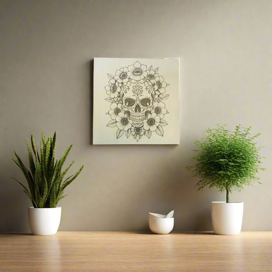 Skull & Flowers Wall Decor