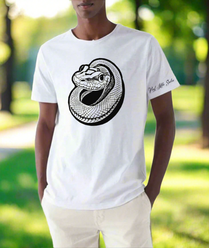 Intricate Snake Graphic Design T-shirt